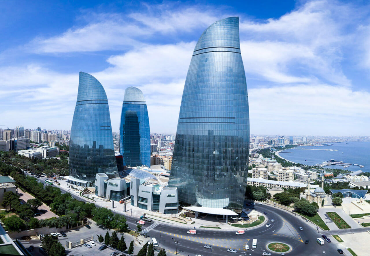 تصویری از برج های شعله باکو