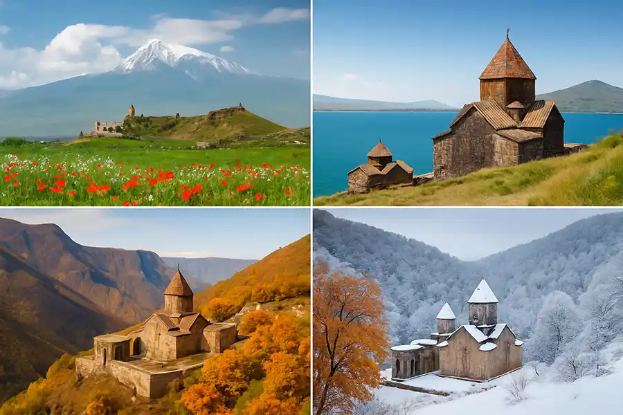 تصویر چهار فصل از کشور ارمنستان