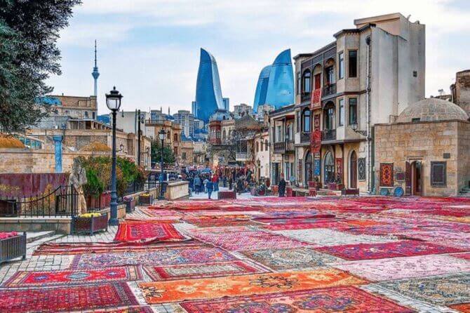 تصویری از شهر قدیمی در دیدنی های باکو